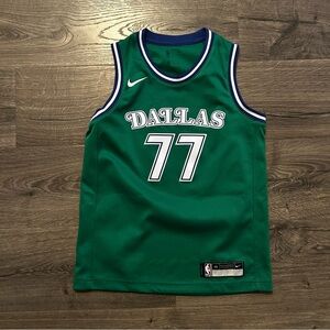 Kids NBA Green Dallas Jersey with Blue Trim